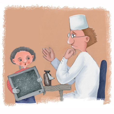 иллюстрация для сказки "Проилипчивый телевизор"