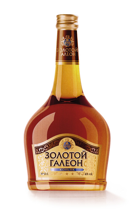 Коньяк "Золотой Галеон". Один из концептов.