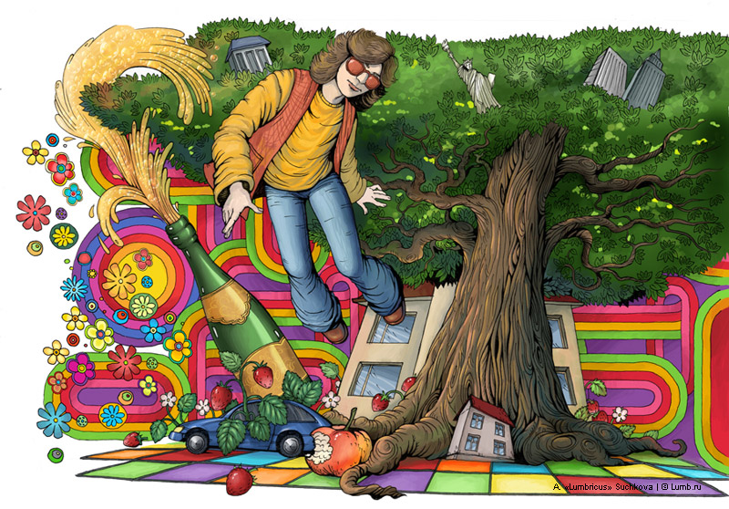 Иллюстрация в журнал GQ