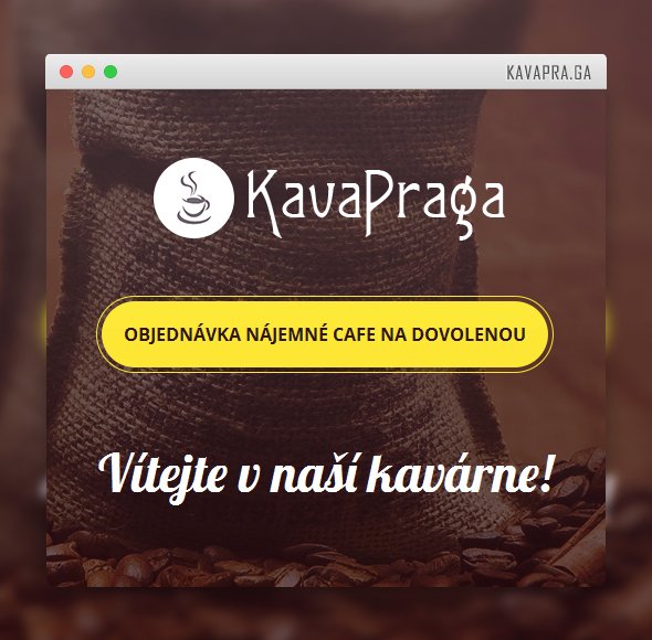 Лендинг чешского кафе «КаваПрага»