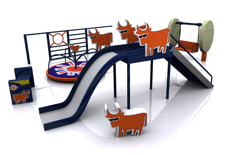 детская площадка "бодрая корова"