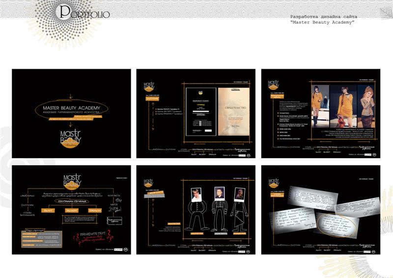 дизайн сайта академии парикмахерского искусства