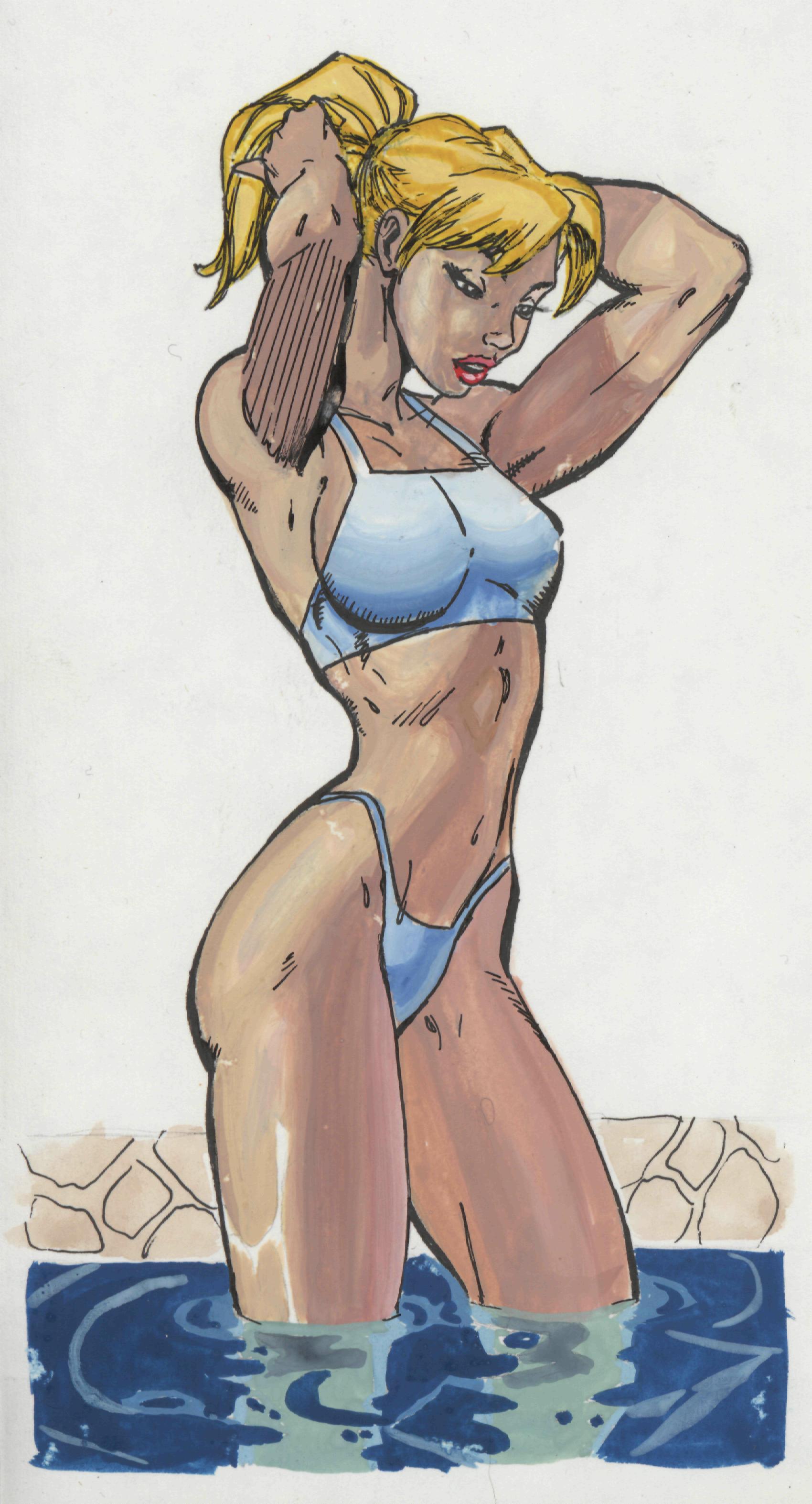 Девушка в бассейне