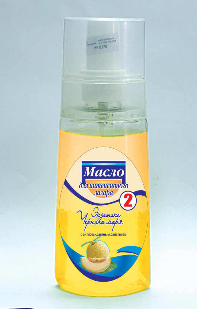 Этикетка "Масло для загара"