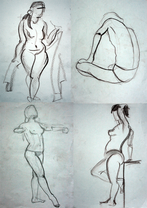 Наброски. Обнаженная натура.