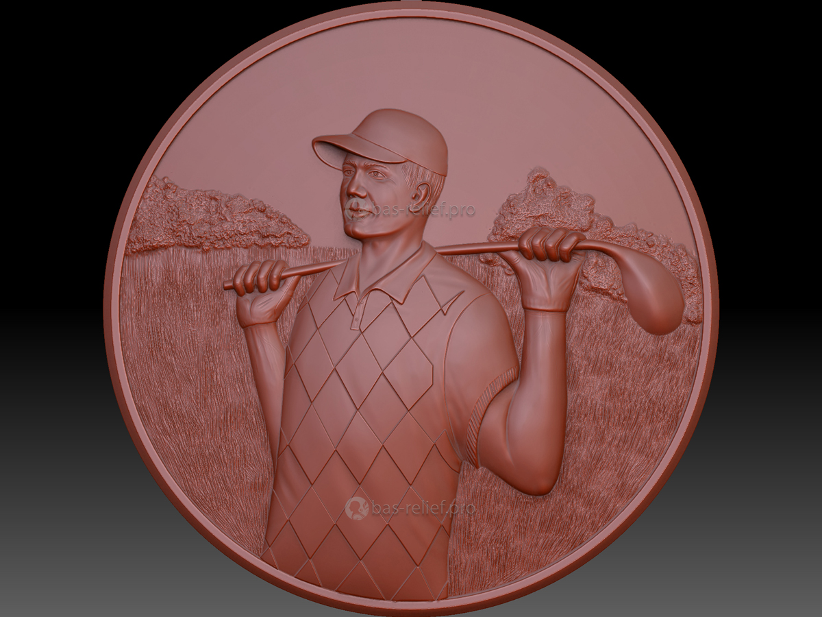 Изготовление 3д модели игрока в гольф 