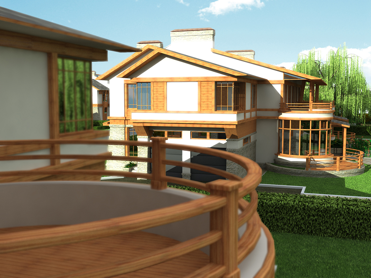 Блокированный дом в "японском" стиле