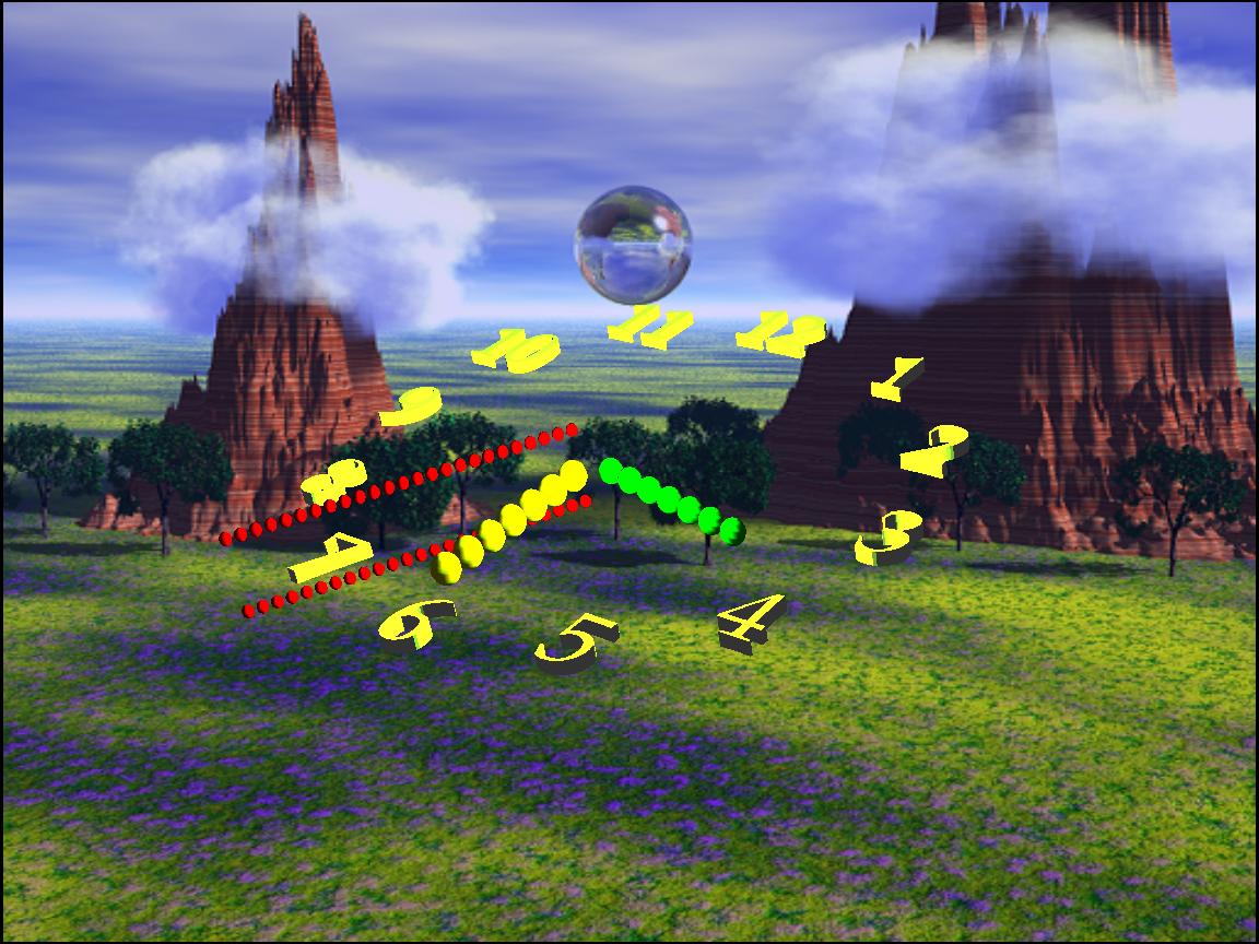 Заставка: 3D часы.