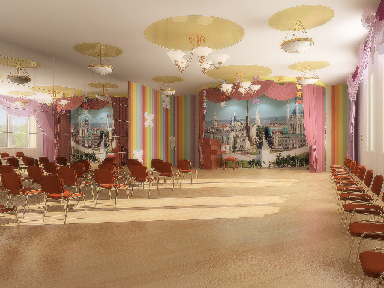 еще один вариант зала музыкальных занятий для ясельной группы