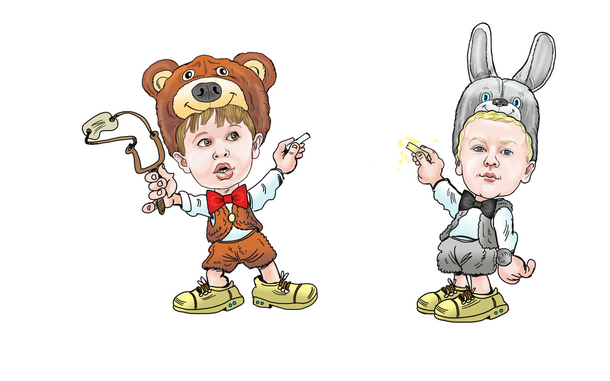 шарж на детей