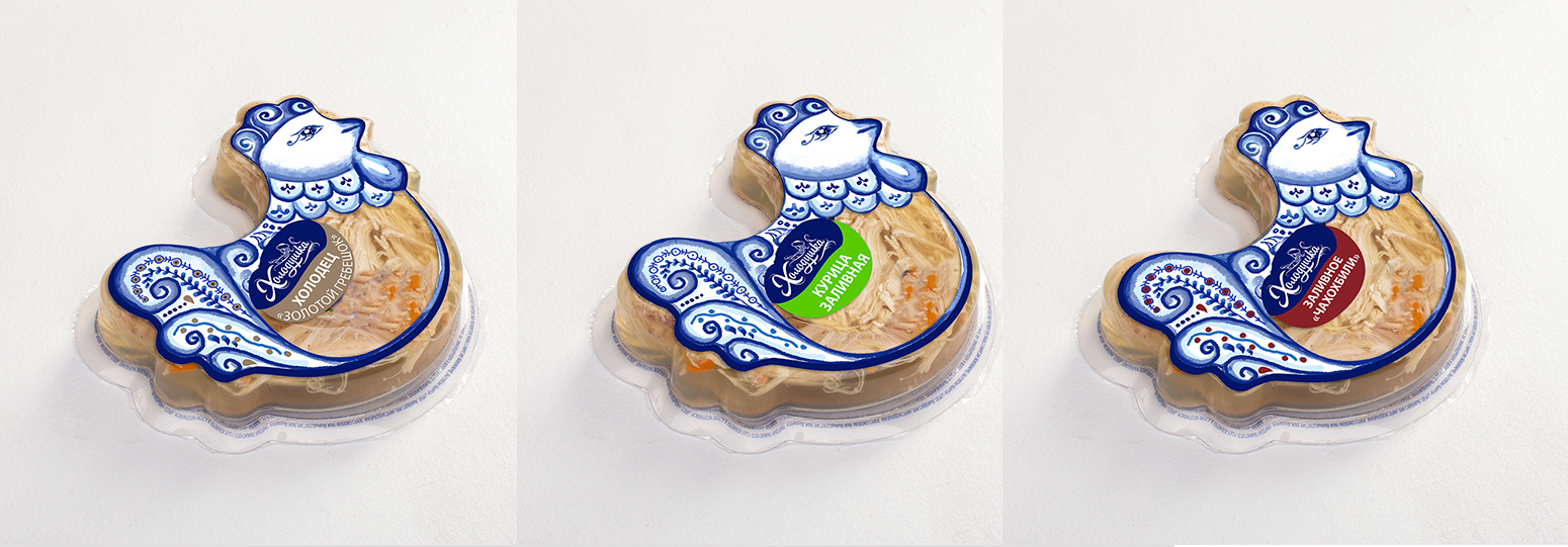 Этикет на упаковку завливного ТМ "Холодушка"