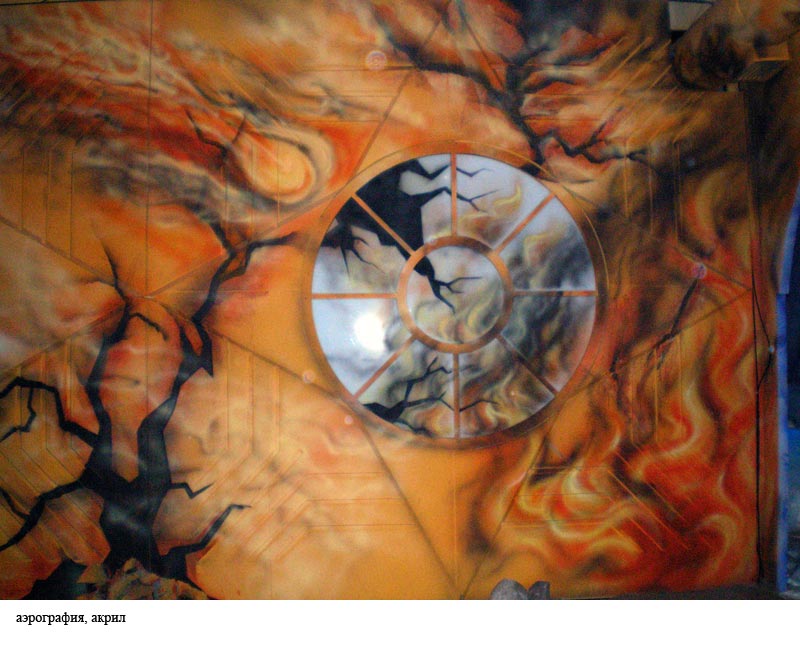 Роспись интерьера аттракциона "Звёздные ивойны"