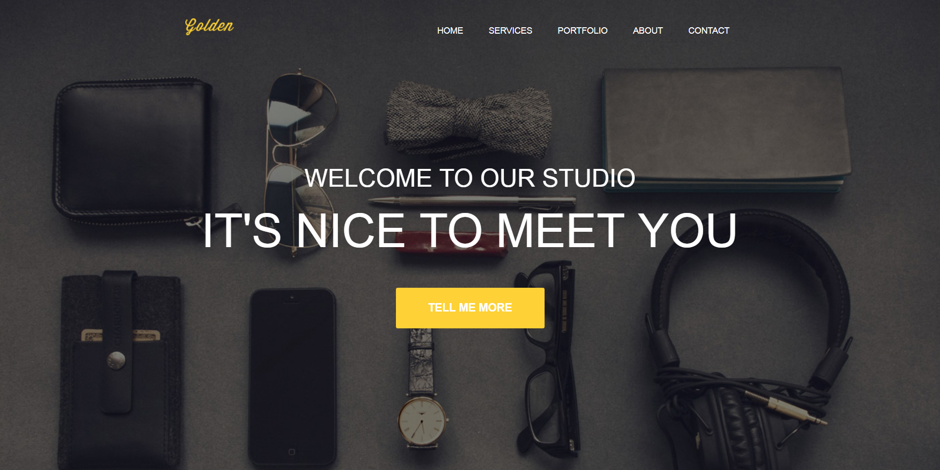 Верстка из psd макета 'golden'