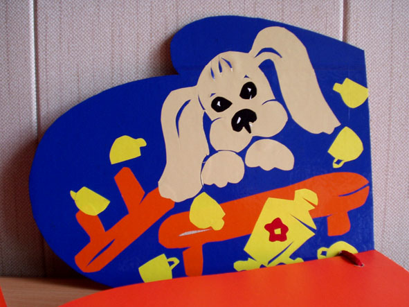 макет книжки "варежка"