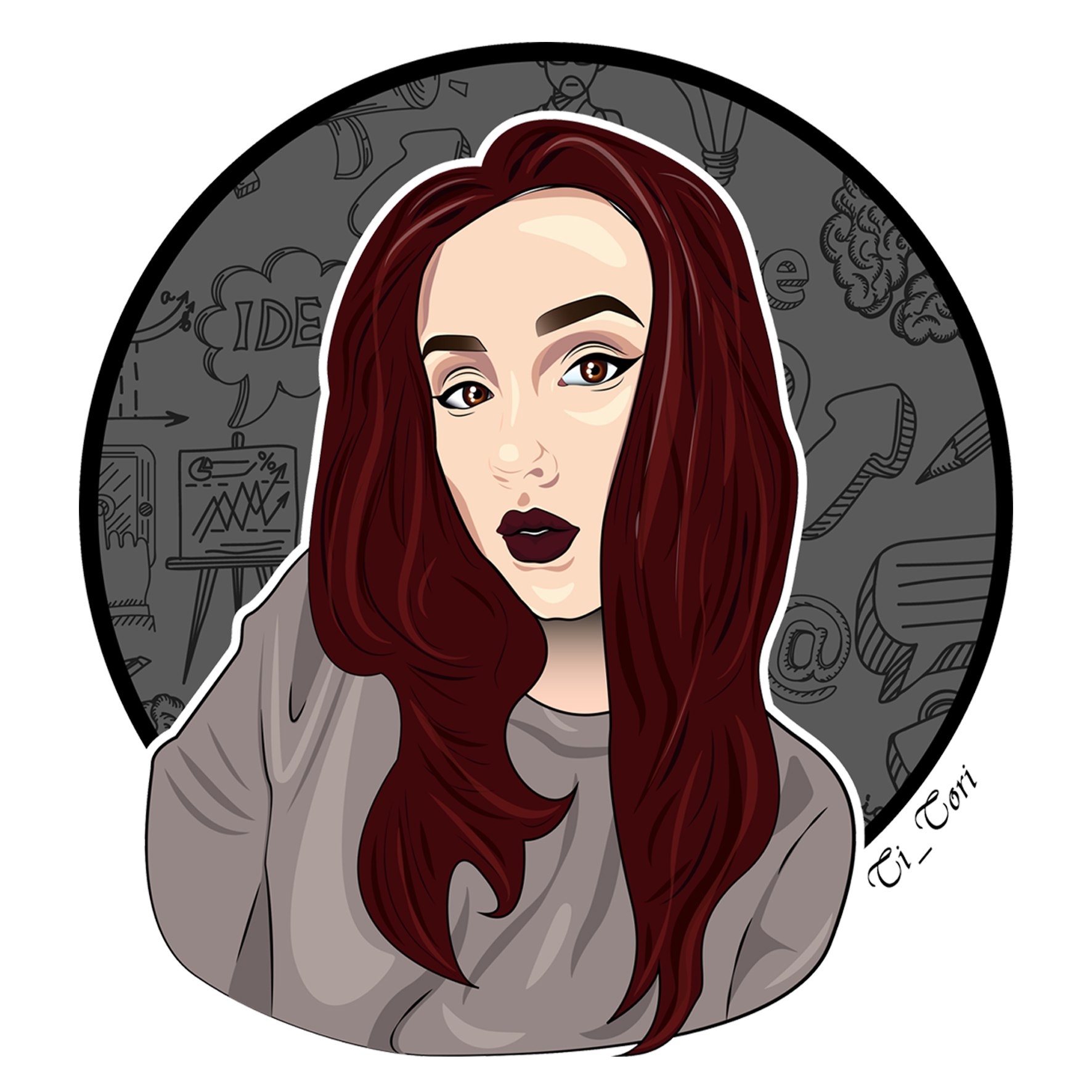 векторный Арт Портрет