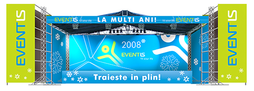 Оформление сцены Eventis (сотовый оператор)