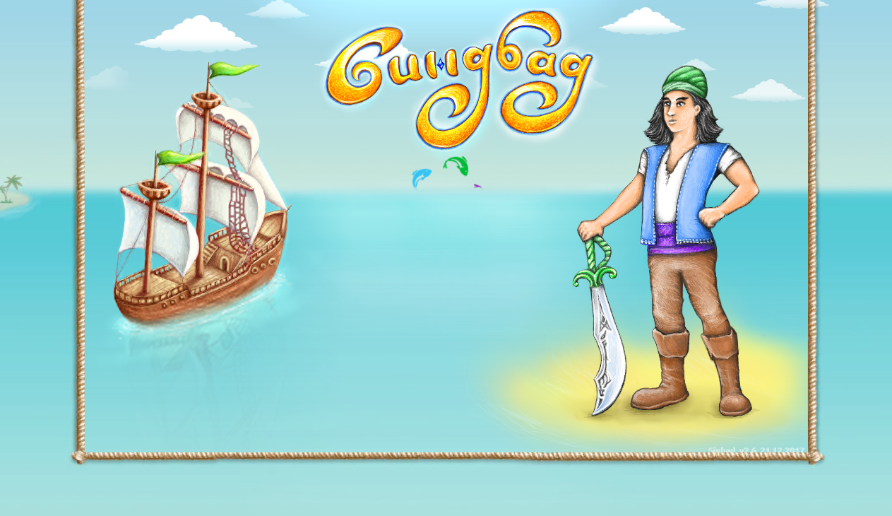 Графика для игры "Путешествие Синдбада - пасьянсы" (title)