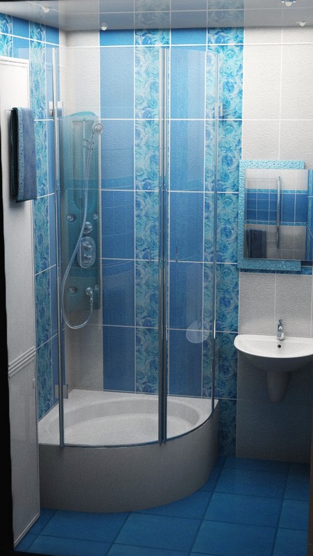 Ванная, кафель Rako, кабинка RAVAK