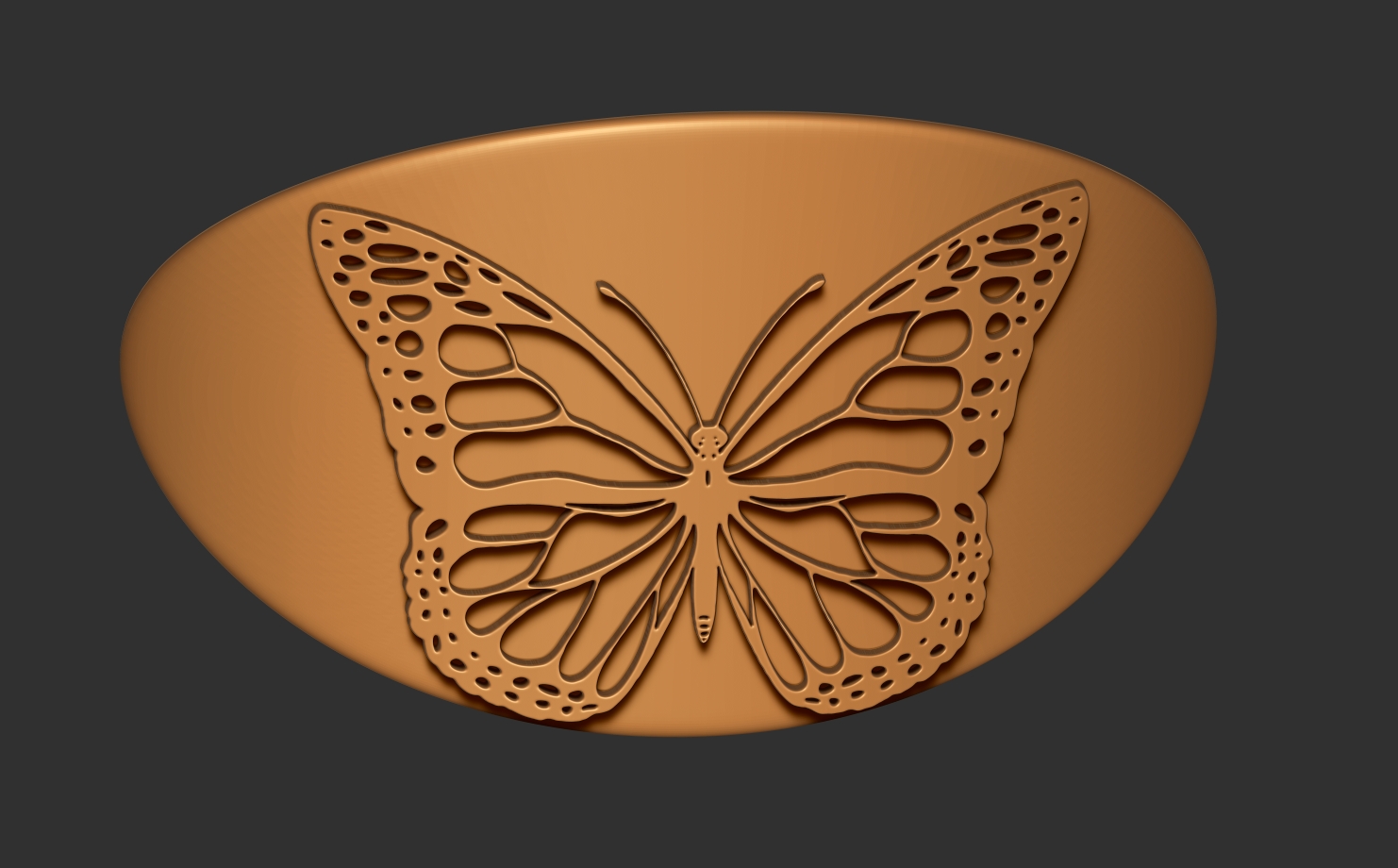 Заколка-брошь для волос "Бабочка"