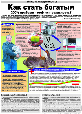 Верстка полосы для "Миакро"