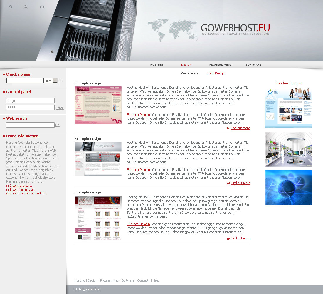 GoWebHost.eu внутренняя