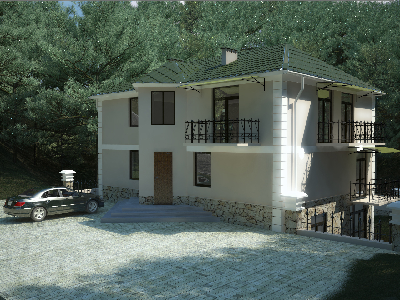 Экстерьер коттеджа