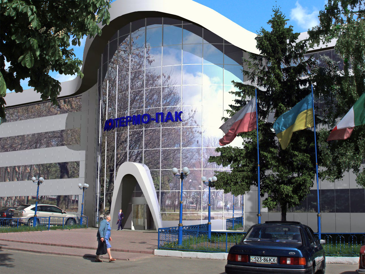 Эскиз реконструкции фасада завода "Термопак"