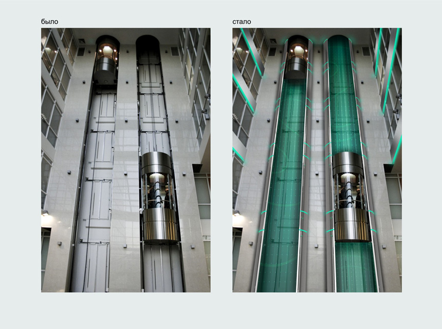 Оформление лифтовых шахт