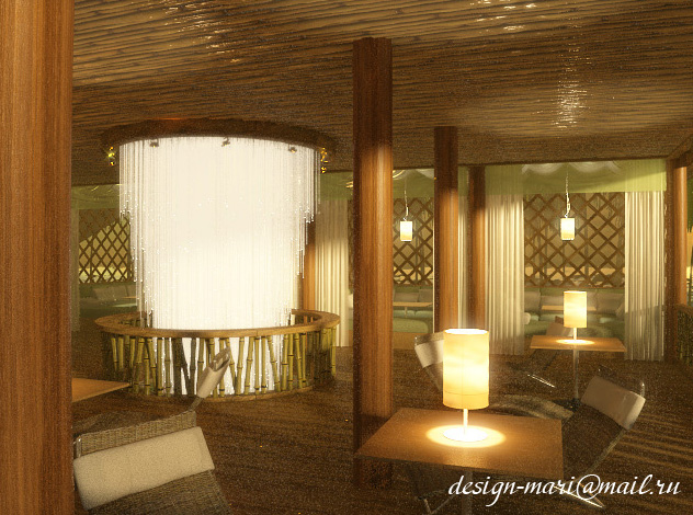 пляжный ресторан в Турции (2этажа)