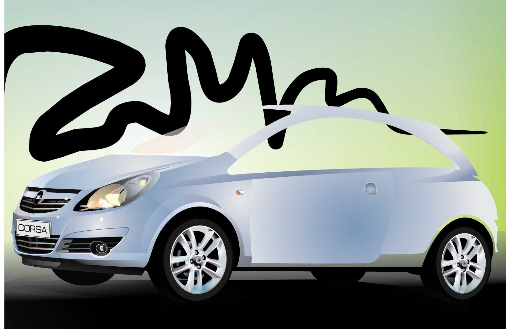 стиллизованный opel