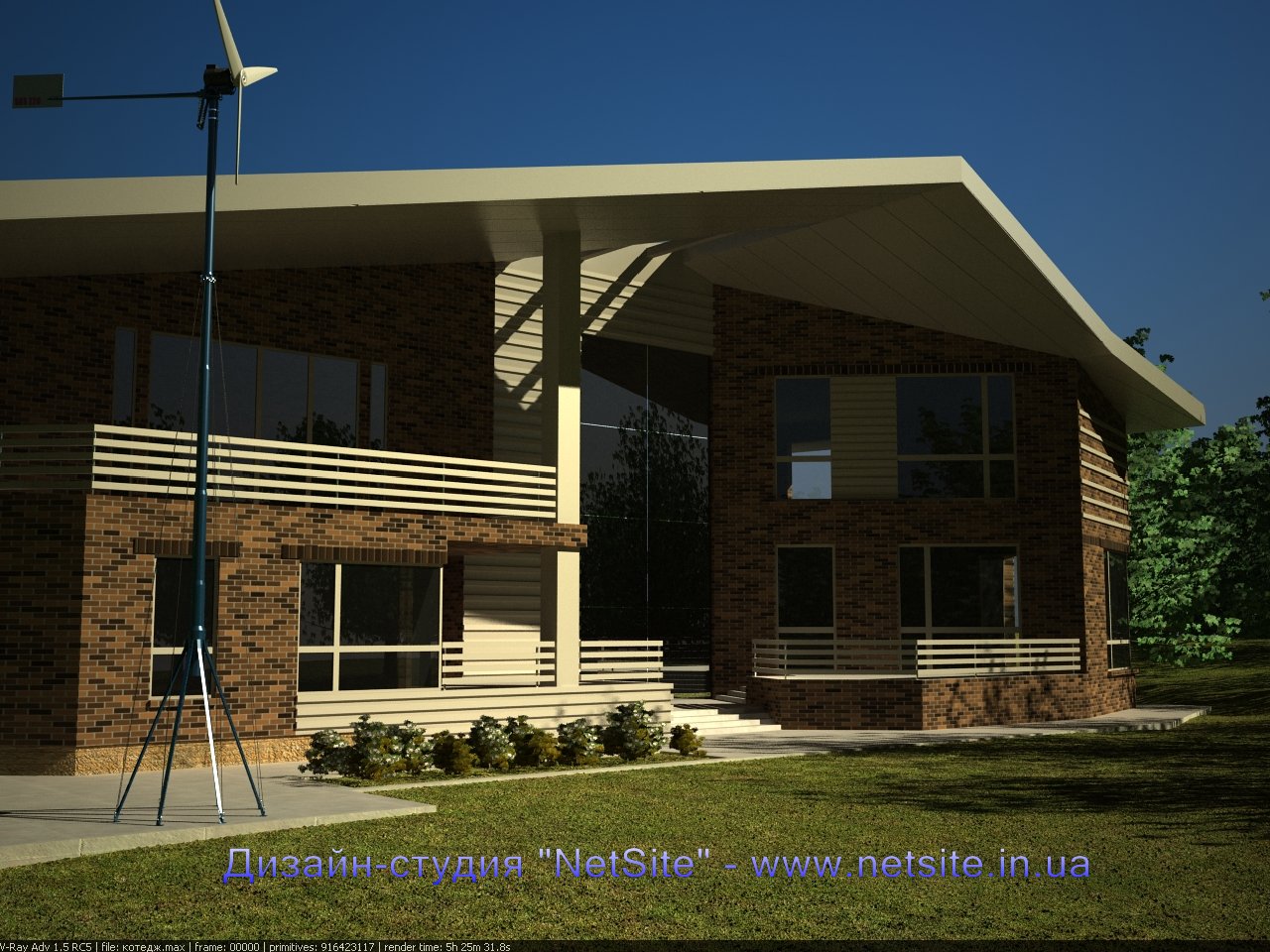 "Котедж с ветрогенератором - http://www.sos220.ru"