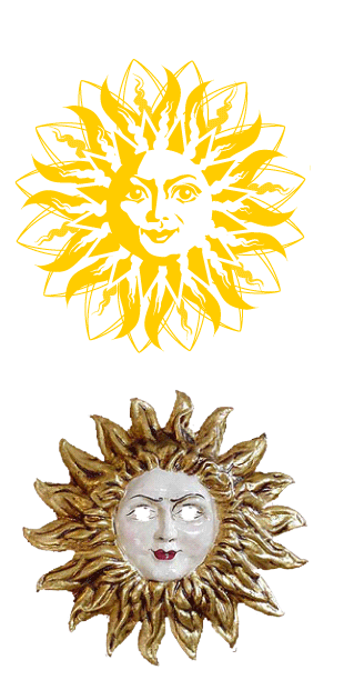 Отрисовка солнца в один цвет