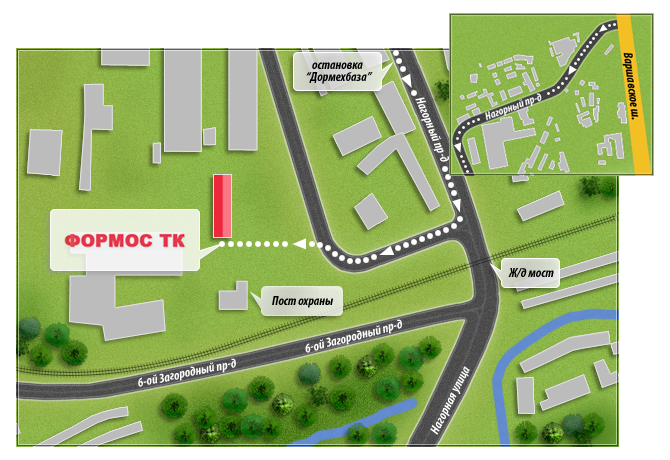 Формос ТК - схема проезда