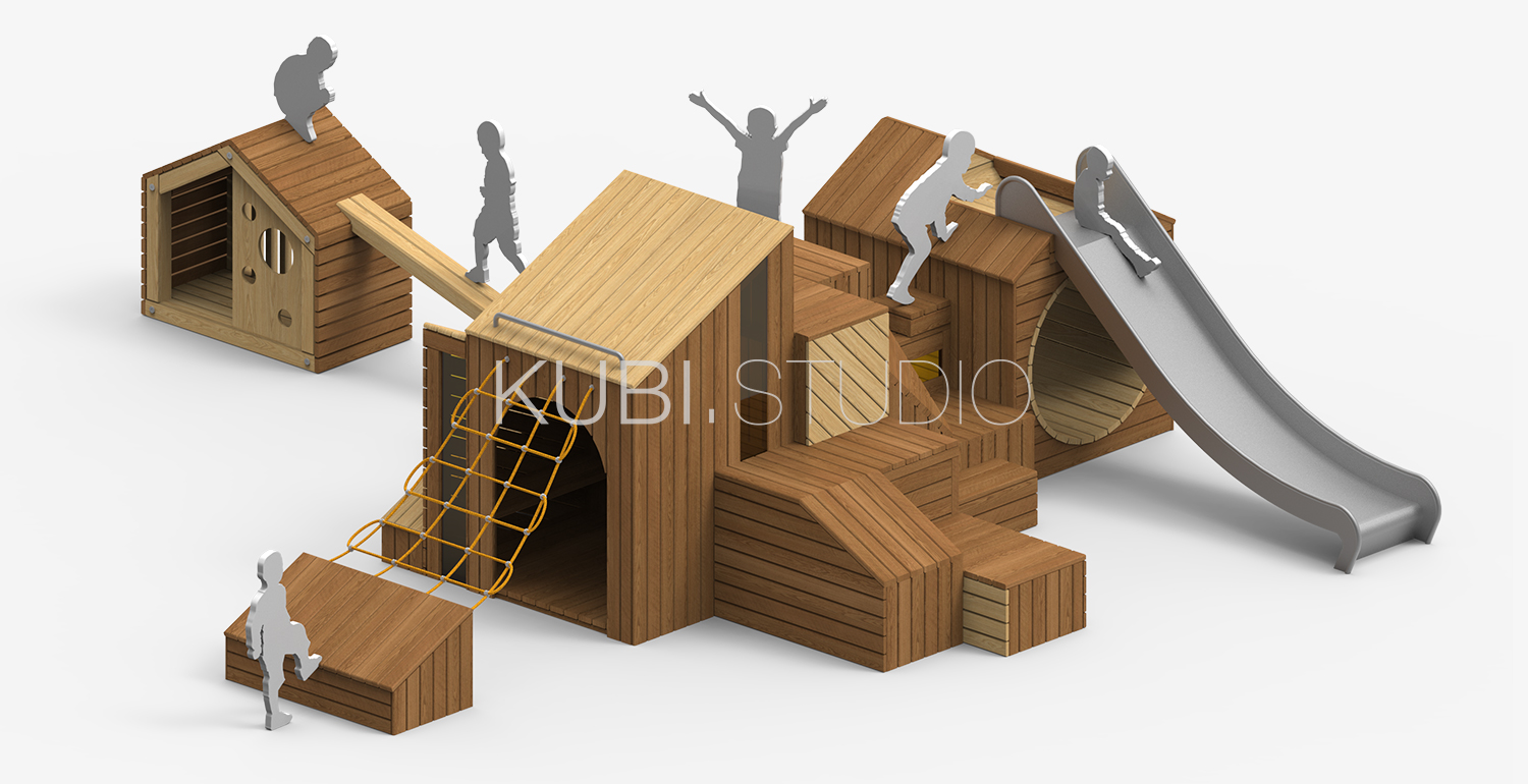 Детский городок "Куби" с горкой 