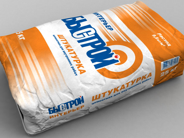Редизайн упаковки строительных смесей ТМ "Быстроы"