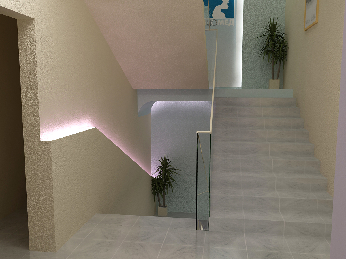 медицинский центр (лестница на второй этаж)