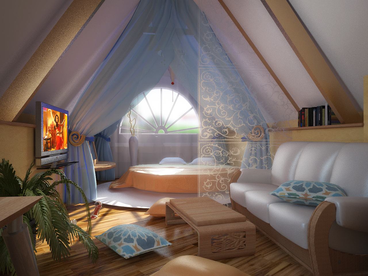 комната в восточном стиле для молодой девушки