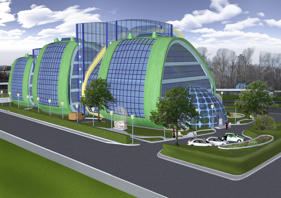 Общий вид гостиницы "Айлантовая гусеница"