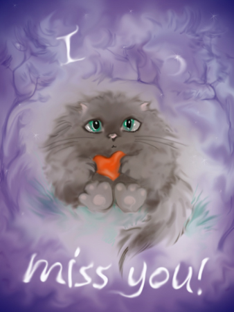 Открытка "I miss you"