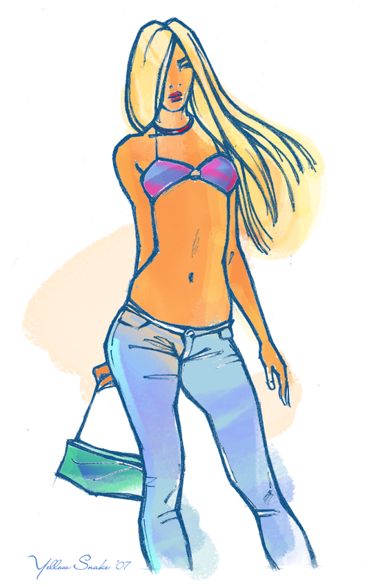 Девушка с сумочкой