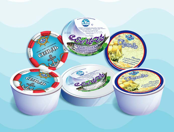 серия рыбных этикеток