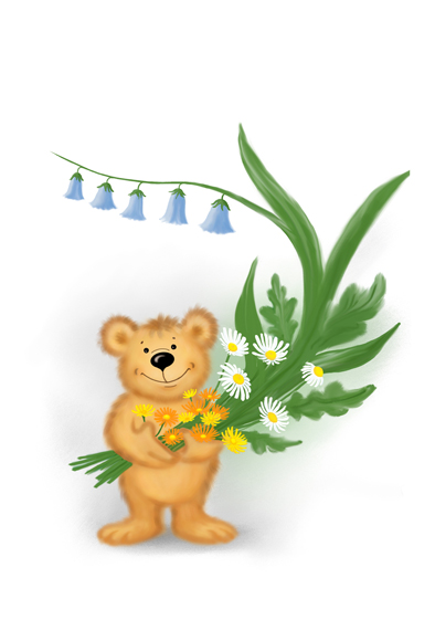 мишка для открытки