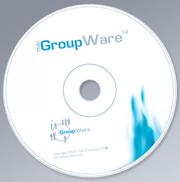 Дизайн CD диска для программного продукта "TMU Groupware"