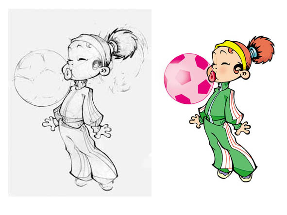 девочка с жвачкой