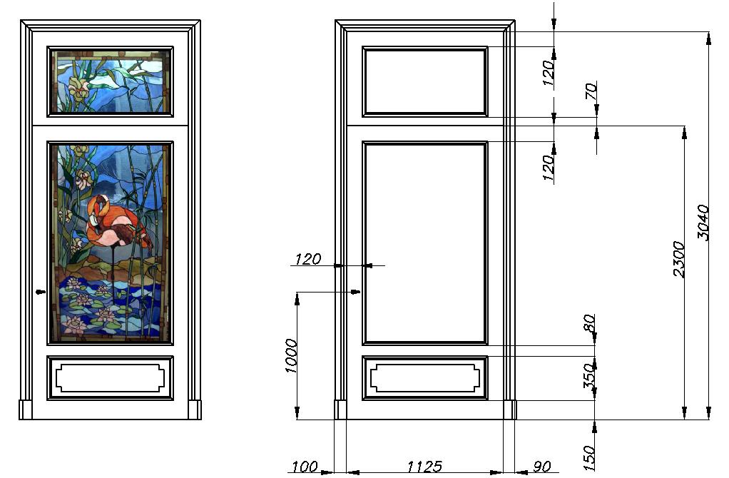 дверь с витражом 2