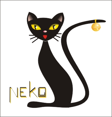 Кошка (рисунок на футболку)