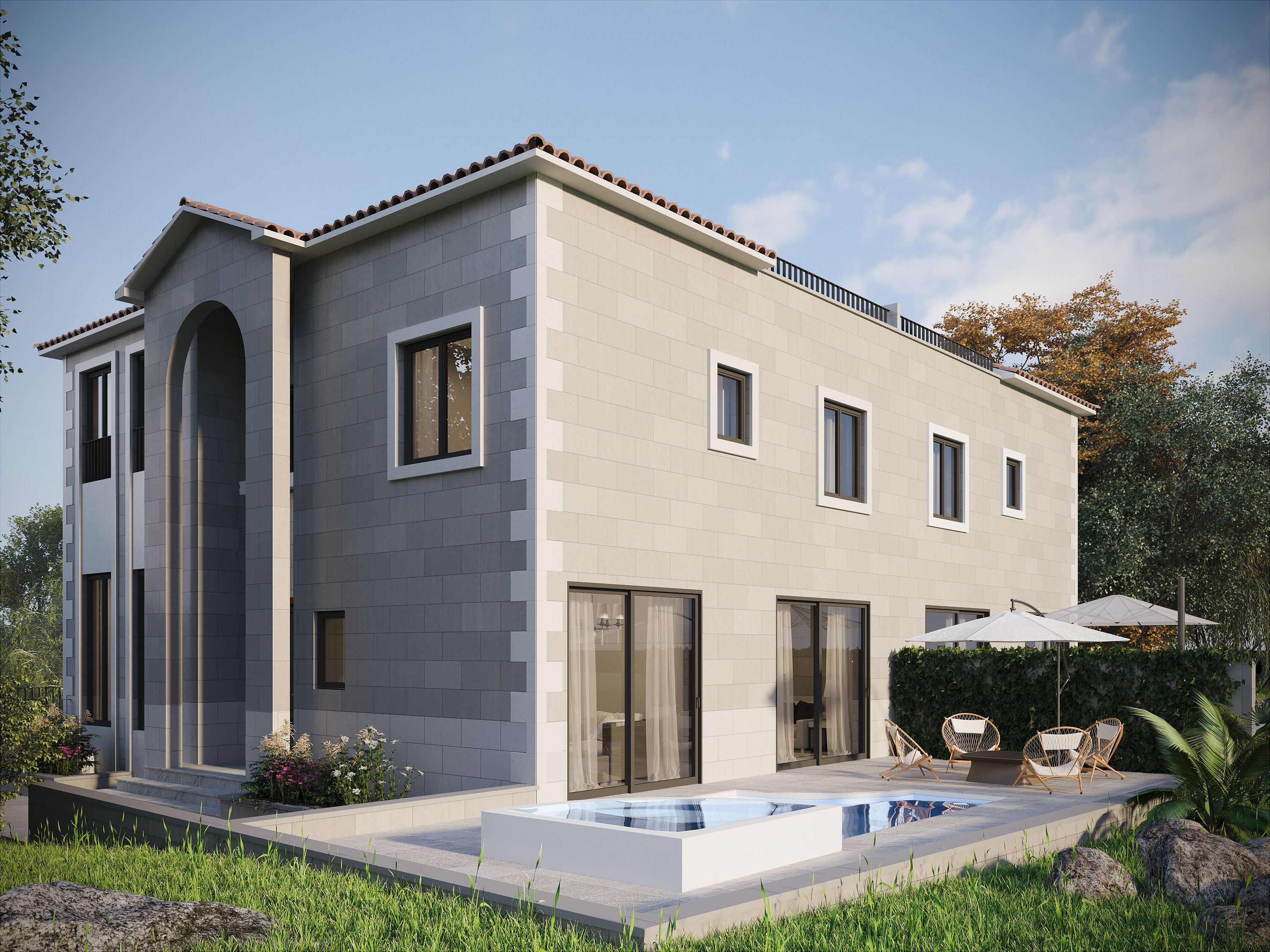 The house is a single-unit residential building