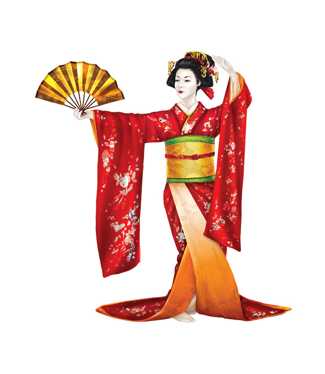 Танцовщица из театра Кабуки.