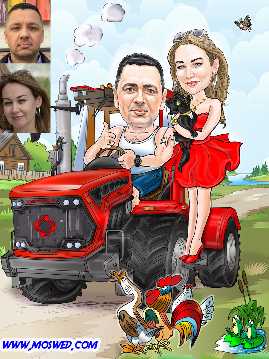 шарж по фото на заказ