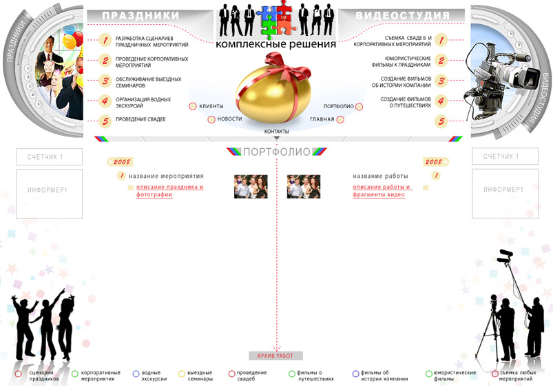 Сайт ООО"Комплексные решения" внутренние страницы